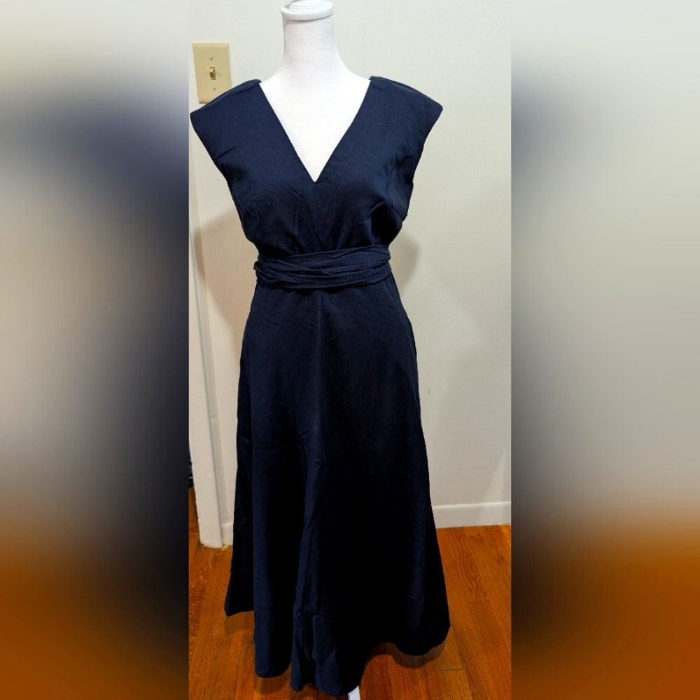 Banana Republic Navy Linen Dress NWT